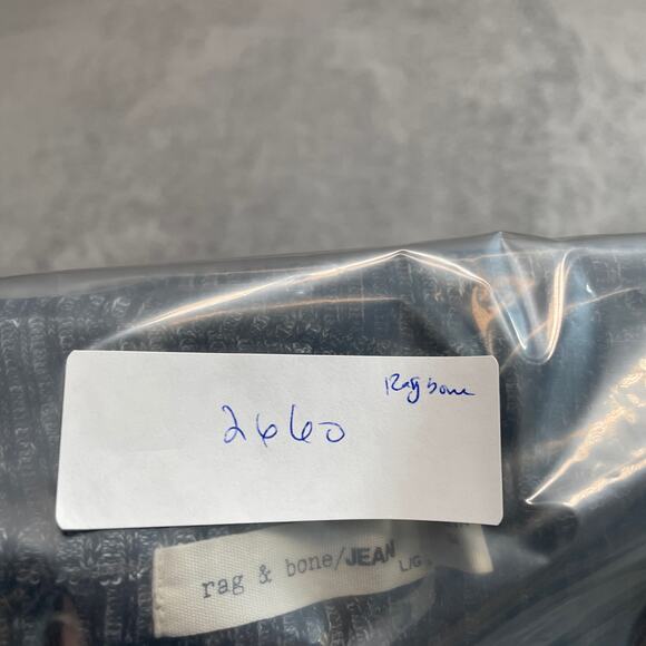 Rag Bone Jean Sweater Womens Large Grey Lightweight Ribbed V Neck Soft Casual - Picture 6 of 6